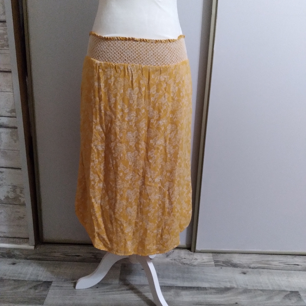 Hinge XS Floral Pocket Boho Casual Occasion Skirt